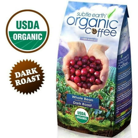 Subtle Earth Organic Dark Roast Whole Bean Coffee 2LB
