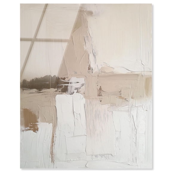 Subtle Earth Tones I High-Gloss Frameless Acrylic Glass Wall Art Neutral Boho by Art Remedy, Ready to Hang, 16 x 20