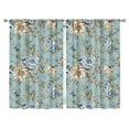 thumbnail image 1 of Subtle Floral Print Curtains 52x84 Inch Blackout Drapes Rod Pocket 2 Panels, Light Control with Style, 1 of 2