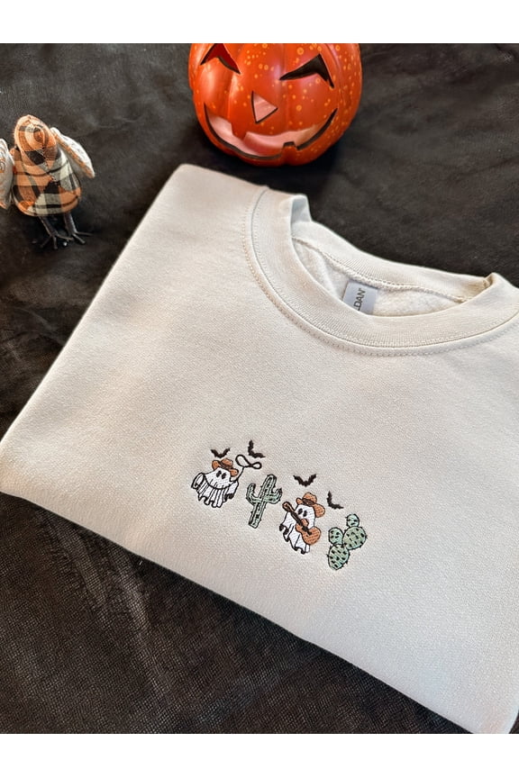 Subtle Halloween Embroidered Crewneck