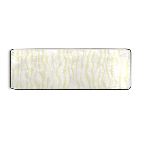 Subtle Stripes 72x24" Runner Rug, Non-Slip Memory Foam Cushion, Anti-Crease for Hallways and Bedrooms