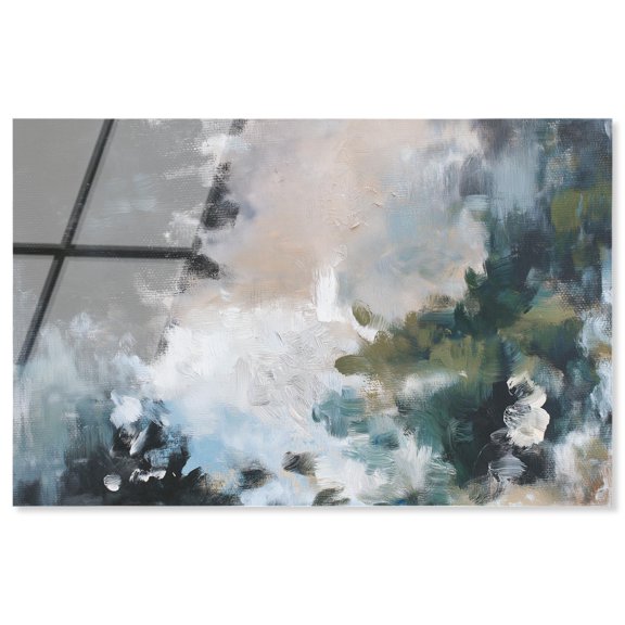 Subtle Verdure II Acrylic Print Abstract Decor by Art Remedy, Ready to Hang, 15 x 10