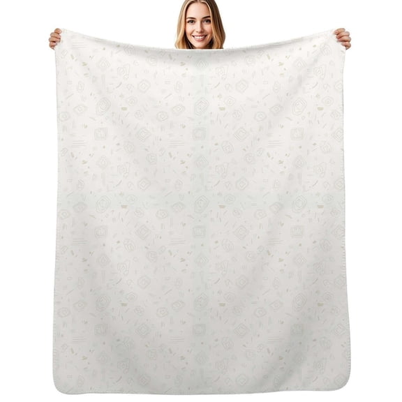 Subtle beige abstract pattern Flannel Blankets Soft Warm Throw Blanket Autumn Camping Bedroom Aesthetic Bedspread