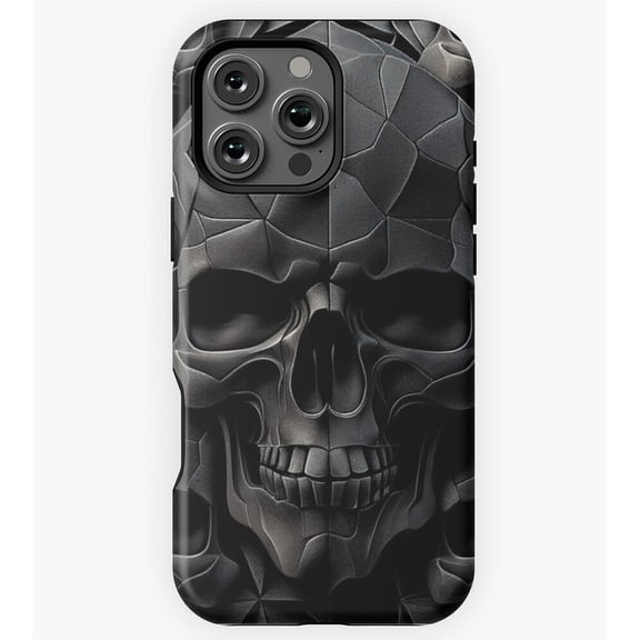 Subtle black Skeleton pattern GA6607 H1090Protective Case for iPhone 17 16 15 14 13 12 11 Pro Max – Modern Unisex Style