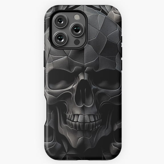 Subtle black Skeleton pattern Phone Case for iPhone 16 15 14 13 12 11 Pro Max M5905420