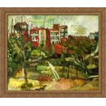 thumbnail image 1 of Suburban Landscape with Red Houses 32x28 Large Gold Ornate Wood Framed Canvas Art by Chaim Soutine, 1 of 2
