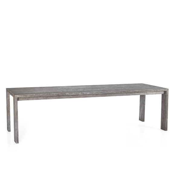 Suburban Soire Reclaimed Teak Dining Table - Eye-Catching Iron-Brushed Finish, Sustainable Design, Seats Up to 10 People