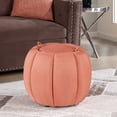 thumbnail image 1 of Suburban Soiree Storage Ottoman with Reversible Wood Tray, Soft Fabric Upholstery, Channel Tufted Design, Hidden Storage, Stylish & Functional Accent, 1 of 6