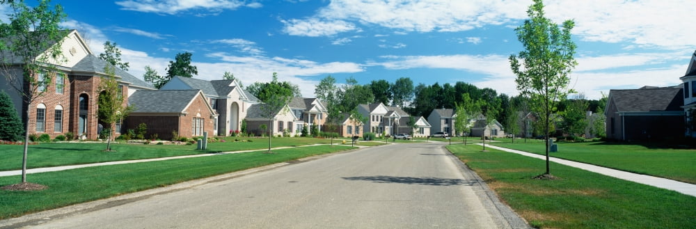 Suburban housing developments Grand Rapids Michigan USA Canvas Art - Panoramic Images (27 x 9)