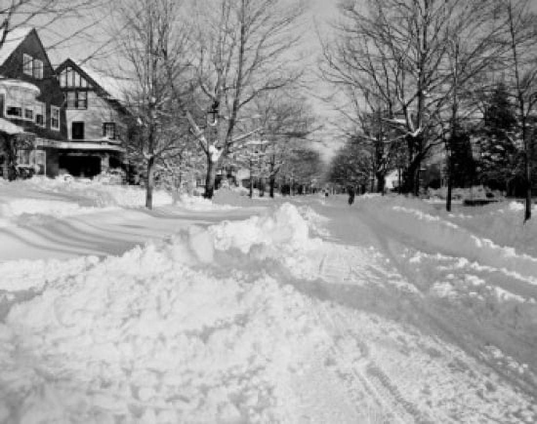 Suburban winter scene Canvas Art - (18 x 24)