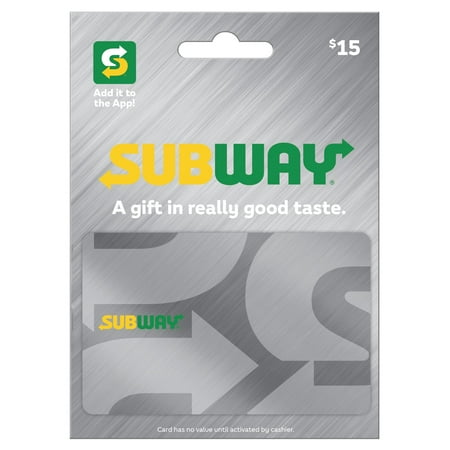 Subway $15 Gift Card