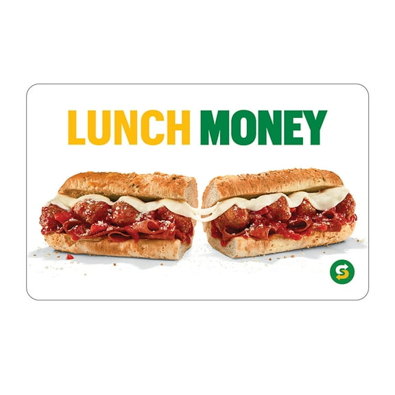Subway $15 Lunch Money eGift Card [Email Delivery]