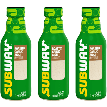 Subway Roasted Garlic Aioli Sauce, 3-Pack 16 fl. oz. Bottles