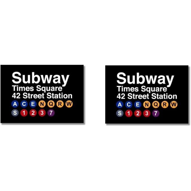 Subway Station Sign Times Square New York NYC Vinyl Sticker Car