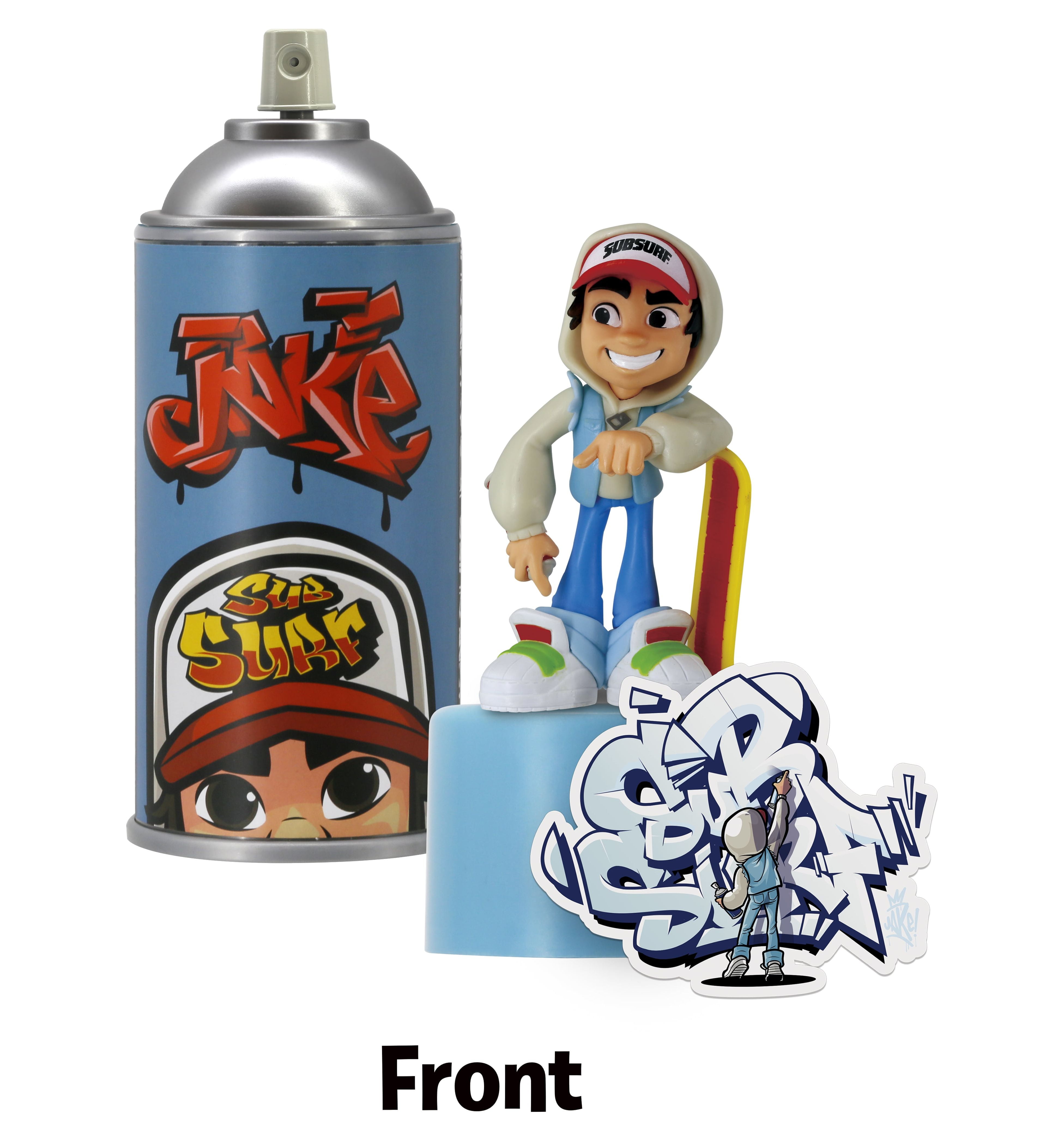 SUBWAY SURFERS SPRAY CREW JAKE AND TRICKY 4” FIGURE INSIDE THE CAN