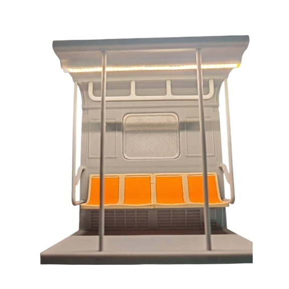 Subway Train Lamp USB Powered, LED Desk Ambient Light Mini Train Interior Model Night Light, Urban Retro Tabletop Decor for Home Office Gift
