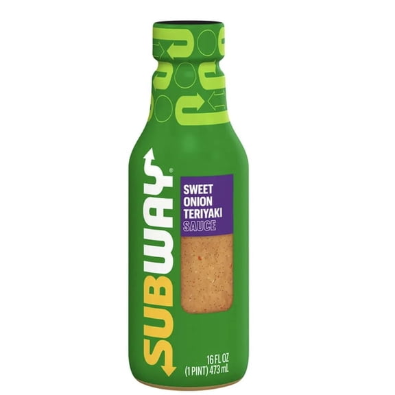 Subways Sweet Onion Teriyaki Sauce 16 oz Bottle w/Exit 28 Bargains Sticker