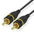 thumbnail image 1 of Subwoofer S/PDIF Audio Digital Coaxial RCA Composite Video Cable (3 Feet) - Gold Plated Dual Shielded RCA to RCA Male Connectors - Black, 1 of 6