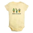 thumbnail image 1 of What Up Succa Cactus Funny Rompers For Babies, Newborn Baby Unisex Bodysuits, Infant Jumpsuits, Toddler 0-24 Months Kids One-Piece Oufits (Yellow, 6-12 Months), 1 of 4
