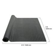 SucceBuy Diamond-Plate Rubber Flooring Roll 4 x 6/8/10/15 ft SBR Rubber Garage Floor Mat Easy to Clean for Under Cars Garage Gym