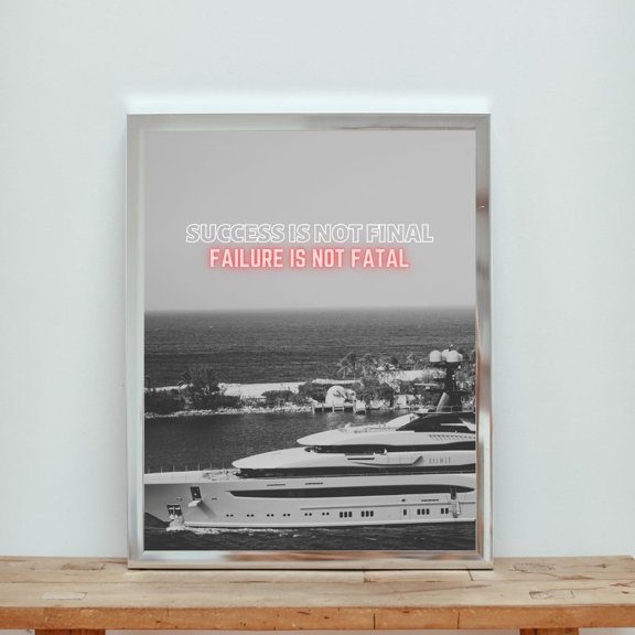 Success And Failure Quote Wall Art Print, Unframed Paper Poster 8x10in
