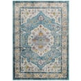 thumbnail image 1 of Success Anisah Distressed Floral Persian Medallion 5x8 Area Rug Light Blue Ivory Yellow Orange, 1 of 7