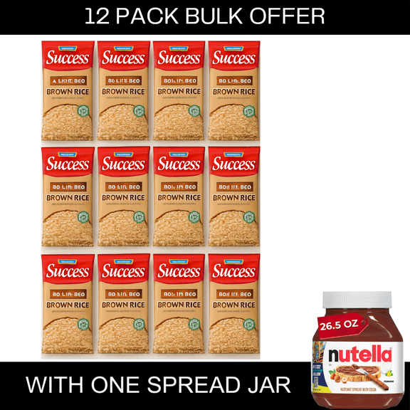 Success Boil-in-Bag Rice, Precooked Brown Rice, Gluten Free, Non-GMO, 4 Bags per Box