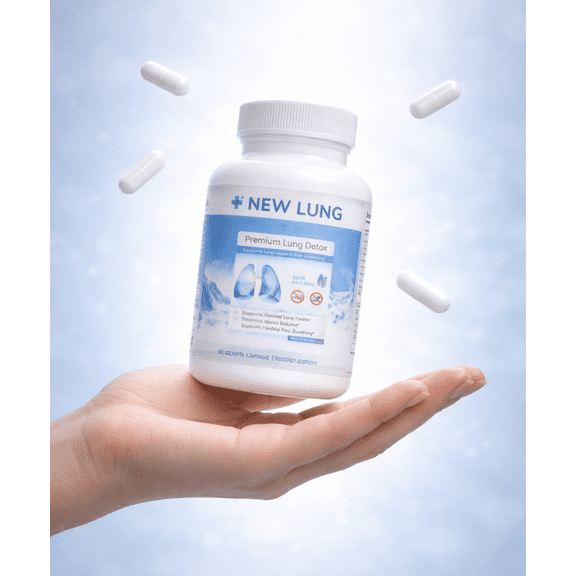 Success Chemistry New Lung Premium Lung Cleanse Supplement with Mullein Extract - Lung Health Support for Adults - 60 Count