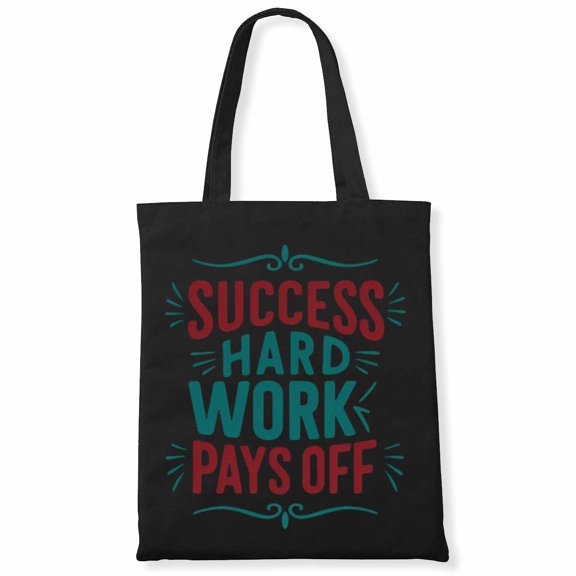 Success Hard Work Pays Off Gnomes Pumpkin Autumn Tree Fall Leaves Gift Canvas Bag 2Pcs