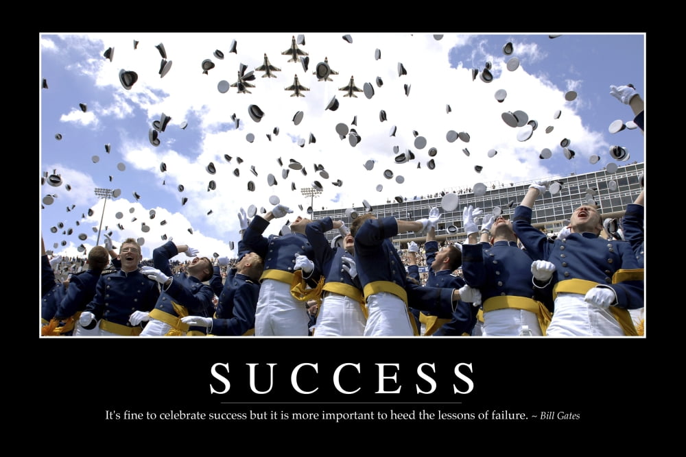 Success Inspirational Quote and Motivational Poster Canvas Art - Stocktrek Images (34 x 23)