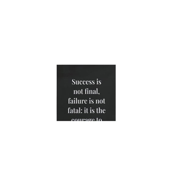 Success Is Not Final Poster Inspirational Quote Wall Art Decor