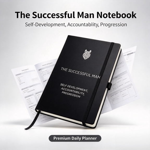 Success Journal for Men,Guided Daily Self Development Planner,Goal Setting Accountability Notebook for Discipline,Personal Growth & Achievement