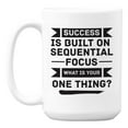 thumbnail image 1 of Success Motivational Quotes White Ceramic Coffee & Tea Mug Cup (15oz), 1 of 3