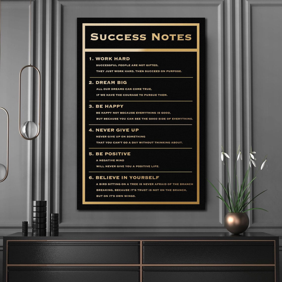 Ecoraging Notes Success Notes Print, Inspirational Office Decor - Walmart.com