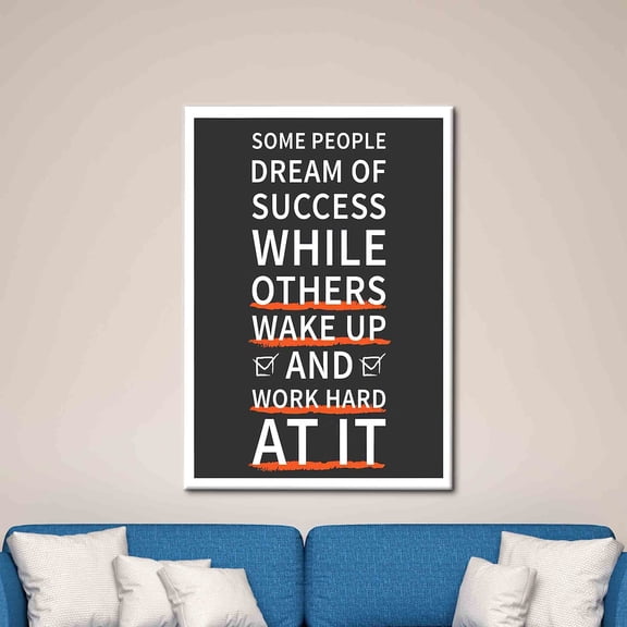 Success Quote Motivation Wall Art Print, Unframed Paper Poster 8x10in