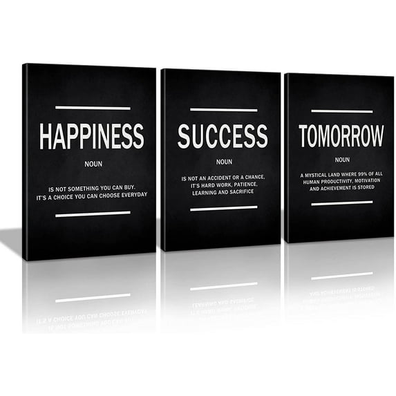Success Quotes Wall Art, Motivational Entrepreneur Tomorrow Poster Inspirational Happiness Wall Hanging Picture Decor for Home Office Workplace Gift for Business Leadership Men Women Ready to