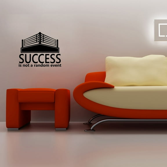 Success Is Not A Random Event Quote Wrestling Wrestle Fighter WWE Motivation Quotes Saying Wall Art Sticker Designs Vinyl Stickers Home House Walls Rooms Windows Bedroom Decoration Size (35x40 inch)