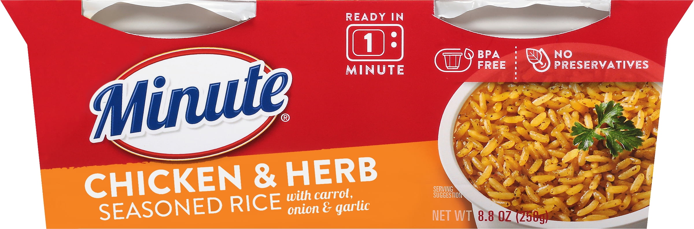 Minute Ready to Serve Chicken Flavored Rice, Gluten Free, 8.8 oz, 2 Cups