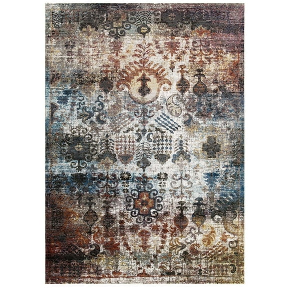 Success Tahira Transitional Distressed Vintage Floral Moroccan Trellis 4x6 Area Rug Multicolored