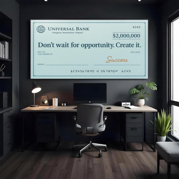 Success Wall Art – Motivational Poster For Office, Entrepreneur Decor, Money Mindset Poster, Vision Board Quote Art Home Decor, 24x36 UNFRAMED