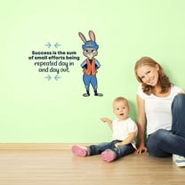 Success Zootopia Judy Hoops Quote Cartoon Quotes Decors Wall Sticker Art Design Decal for Girls Boys Kids Room Bedroom Nursery Kindergarten Home Decor Stickers Wall Art Vinyl Decoration (40x40 inch)