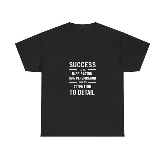 Success is 1% Perspiration 98% Inspiration and 2% Attention to Detail