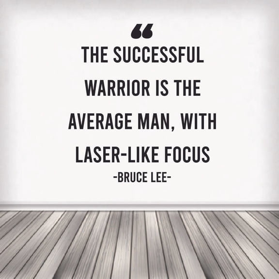 Successful Warrior Is Average Man Quote Positive Life Motivation Inspiration Quotes Saying Wall Art Sticker Designs Vinyl Stickers For Home Walls Rooms Windows Bedroom Decoration Size (10x8 inch)