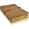 thumbnail image 1 of Succor Genuine Leather Journal, Vintage Deckle Edge Paper, Scrapbook, Sketchbook, Notebook, Strap Closure for Men and Women, 14 x 8 inch, 1 of 7