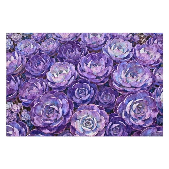 Jigsaw Puzzle 1000 Pieces for Adults, Succulent Purple Houseplant Nature Theme, Challenging Indoor Game, Relaxing Mind Activity, Plant Lover Gift