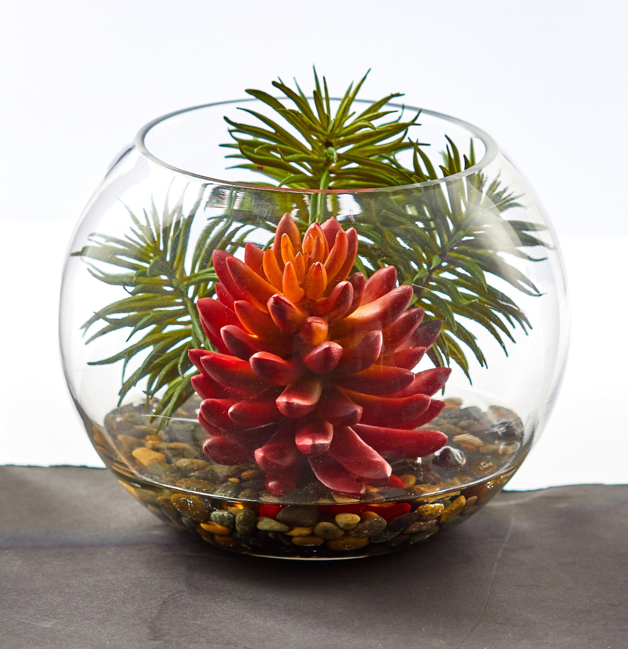Succulent Artificial Plant in Round Vase
