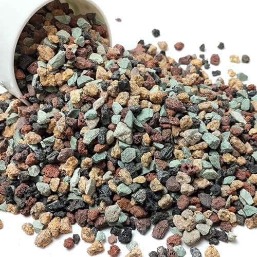 Succulent Cactus Soil Potting Mix Horticultural Lava Rocks Bonsai Soil for Indoor Plants Drainage Volcanic Rock for Terrarium Gardening Top Dressing 10lb