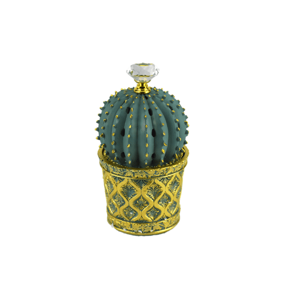 Succulent (Cactus) Style Closed Incense Bakhoor Burner - Teal