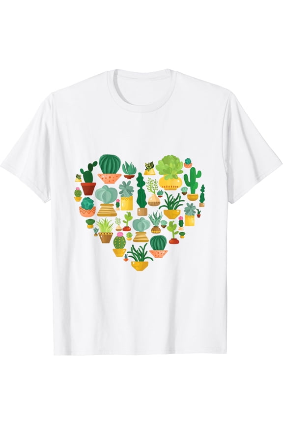 Succulent Cactus Succa lover heart gift men women gardener T-Shirt
