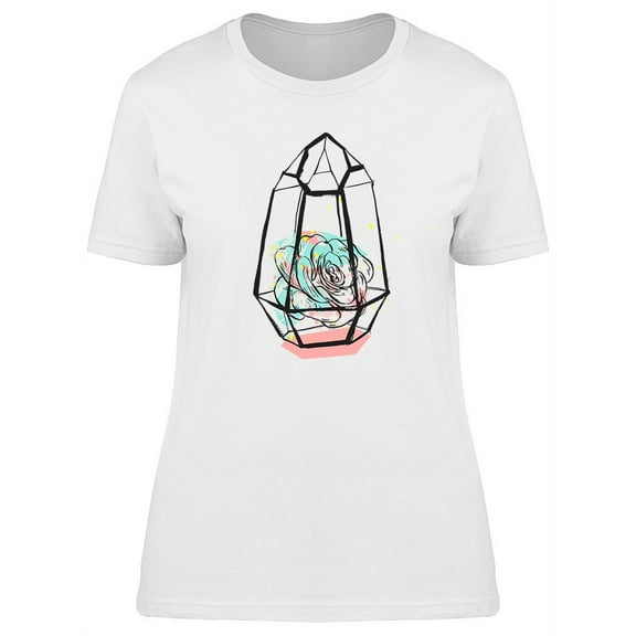 Succulent Crystal Graphic T-Shirt Women -Image by Shutterstock, Female x-Large